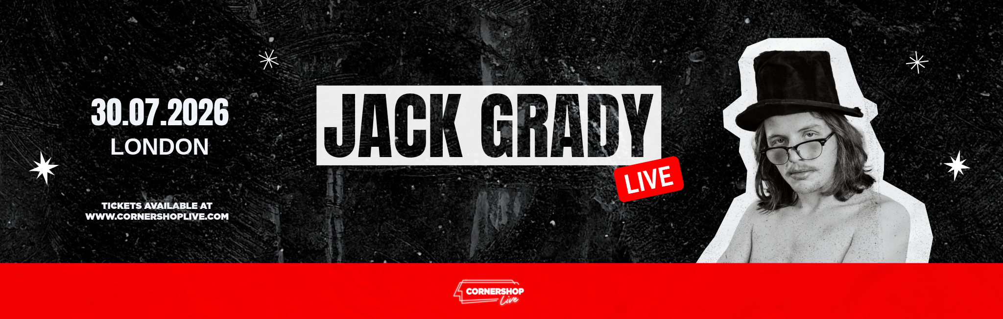 Jack Grady Live! — Tickets | Cornershop Live